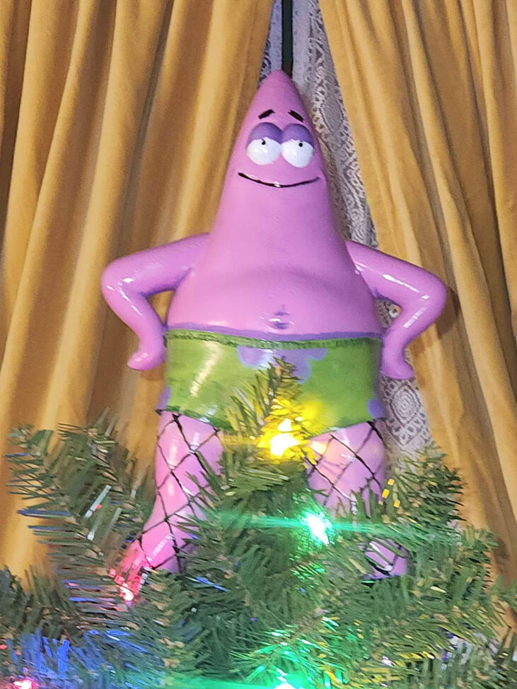 Patrick Star Christmas Tree Topper Patrick Star Christmas Tree Topper